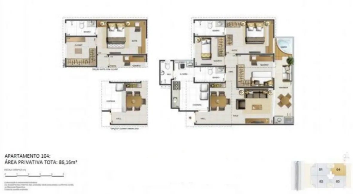 Apartamento com 3 quartos à venda, 114m2 em Recreio dos Bandeirantes, Rio De Janeiro - RJ - imagem 5 Foto 5 de Apartamento com 3 quartos à venda, 114m2 em Recreio dos Bandeirantes, Rio De Janeiro - RJ