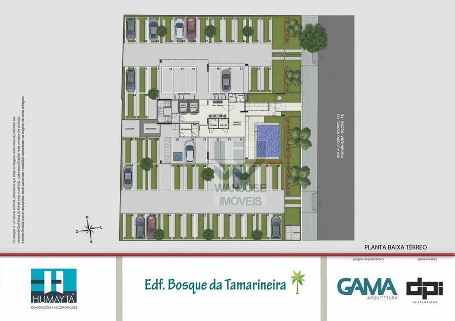 Foto 6 de Apartamento com 3 quartos à venda, 63m2 em Tamarineira, Recife - PE