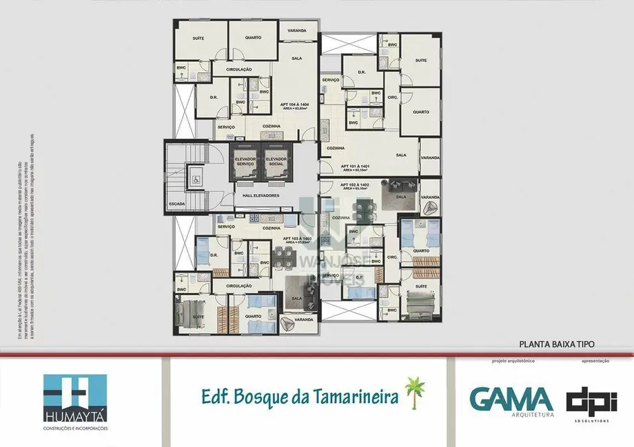 Foto 8 de Apartamento com 3 quartos à venda, 63m2 em Tamarineira, Recife - PE