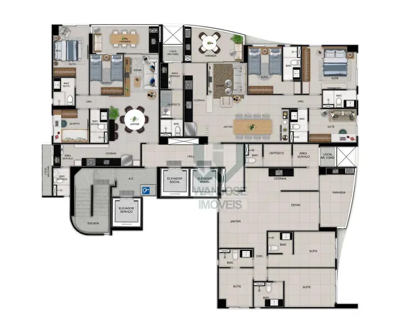 Apartamento com 2 quartos à venda, 103m2 em Boa Viagem, Recife - PE - imagem 2 Foto 2 de Apartamento com 2 quartos à venda, 103m2 em Boa Viagem, Recife - PE