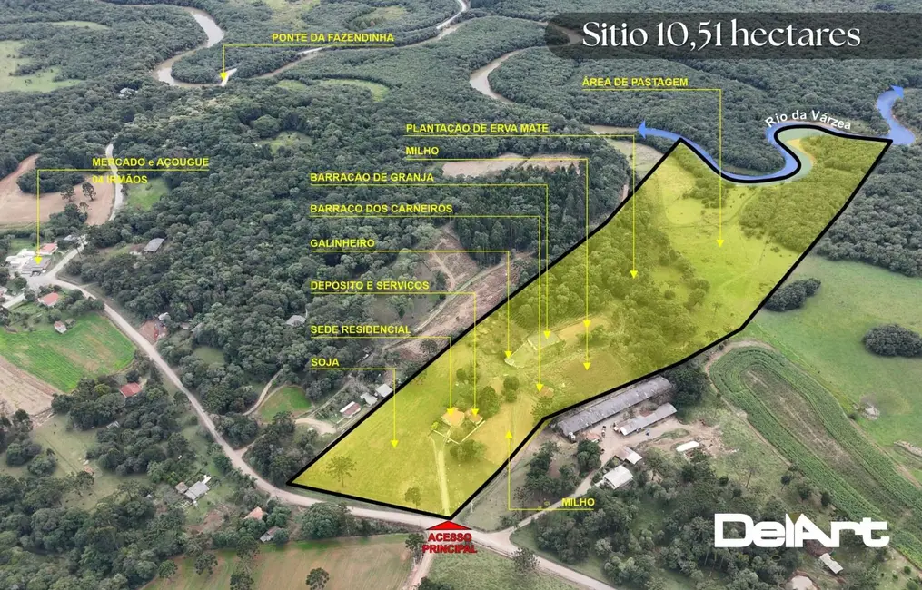 Foto 1 de Sítio / Rancho com 3 quartos à venda, 105100m2 em Rio Negro - PR