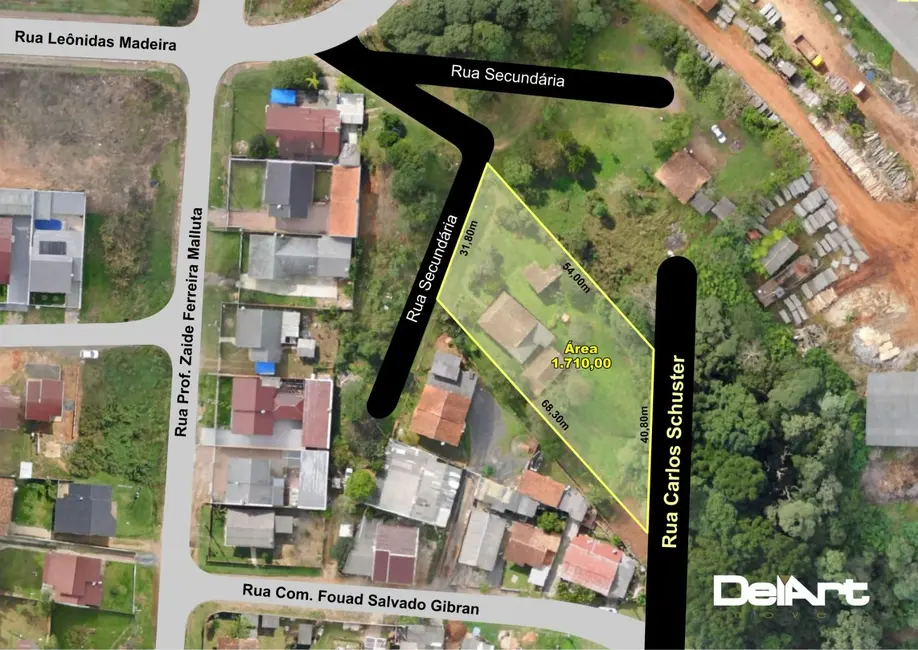 Foto 1 de Terreno / Lote à venda, 1710m2 em Rio Negro - PR