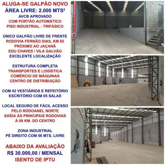 Foto 1 de Sala Comercial para alugar, 2000m2 em Parque Edu Chaves, São Paulo - SP