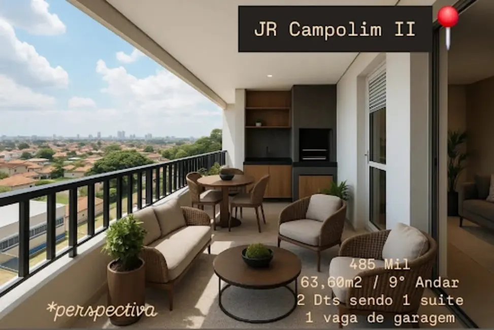 Foto 1 de Apartamento com 2 quartos à venda, 63m2 em Jardim São Carlos, Sorocaba - SP