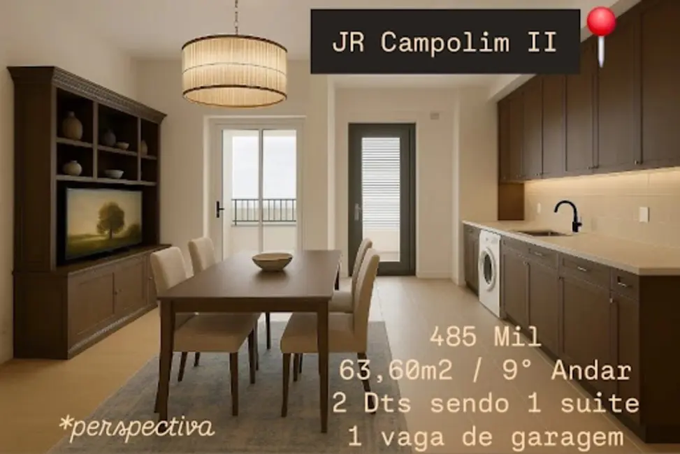 Foto 2 de Apartamento com 2 quartos à venda, 63m2 em Jardim São Carlos, Sorocaba - SP