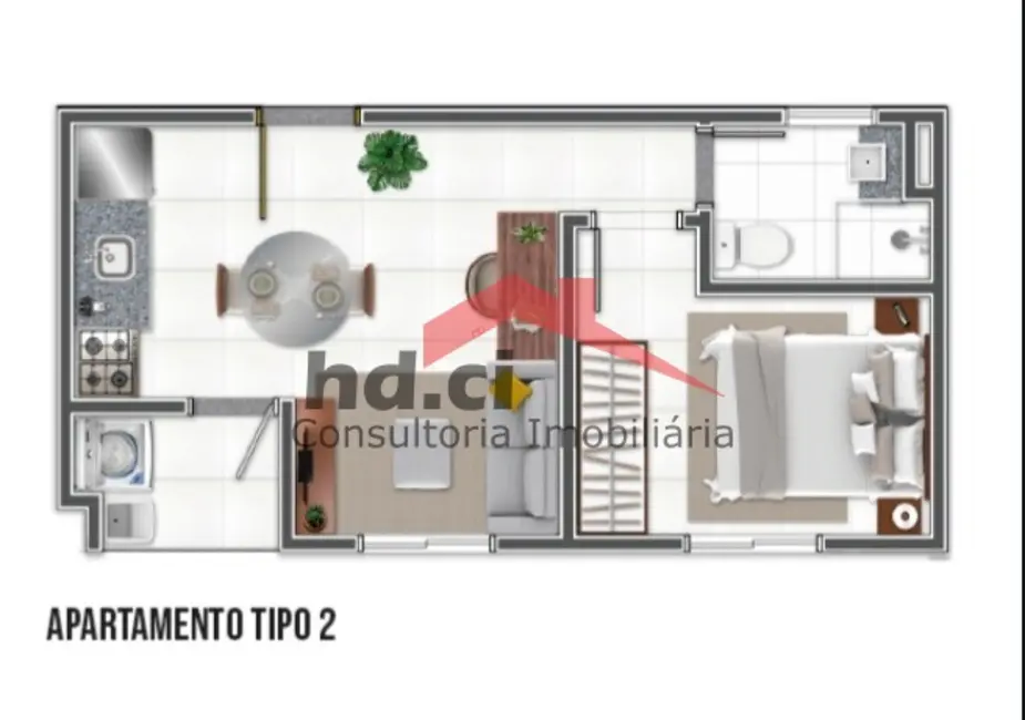 Apartamento com 1 quarto à venda, 28m2 em Vila Carrão, São Paulo - SP - imagem 3 Foto 3 de Apartamento com 1 quarto à venda, 28m2 em Vila Carrão, São Paulo - SP