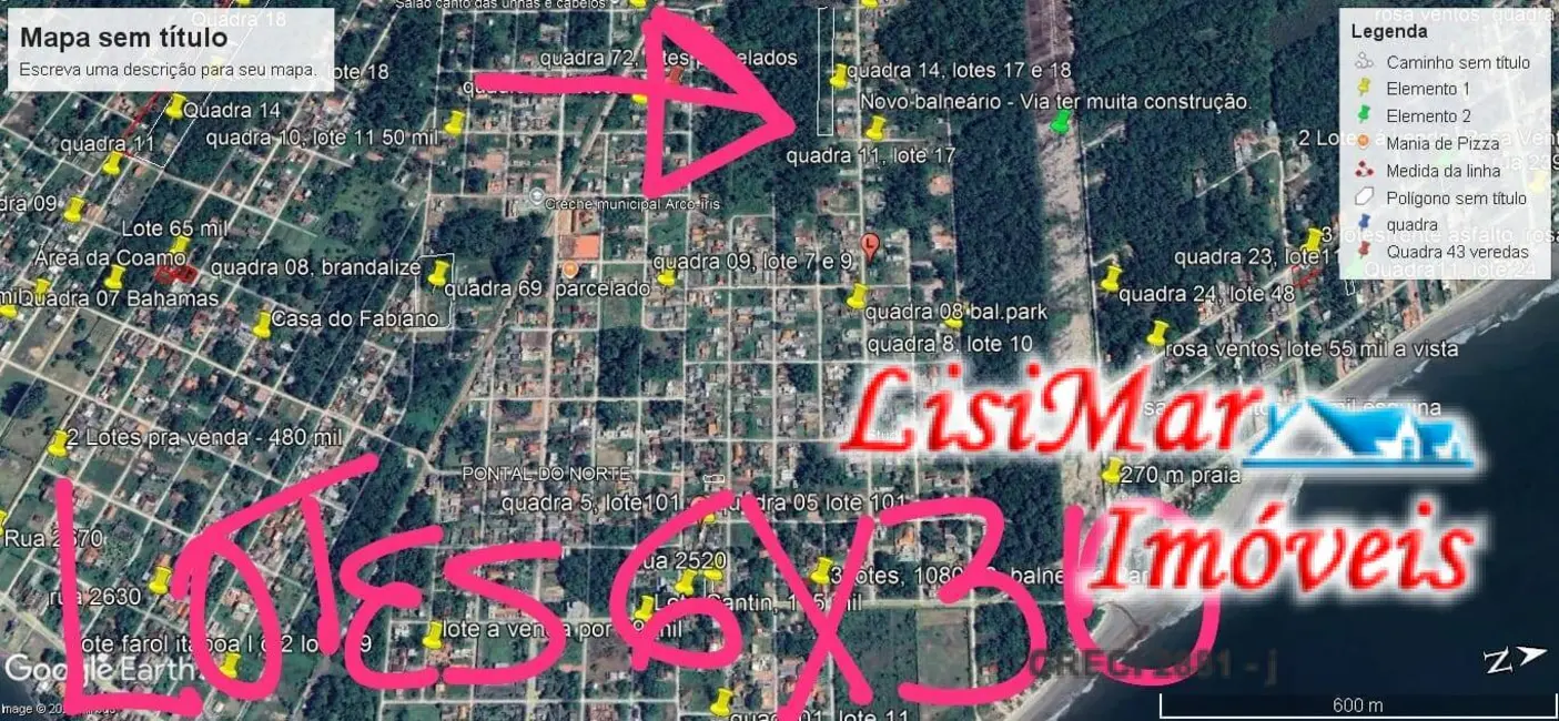 Terreno / Lote à venda, 180m2 em Itapoa - SC - imagem 1 Foto 1 de Terreno / Lote à venda, 180m2 em Itapoa - SC