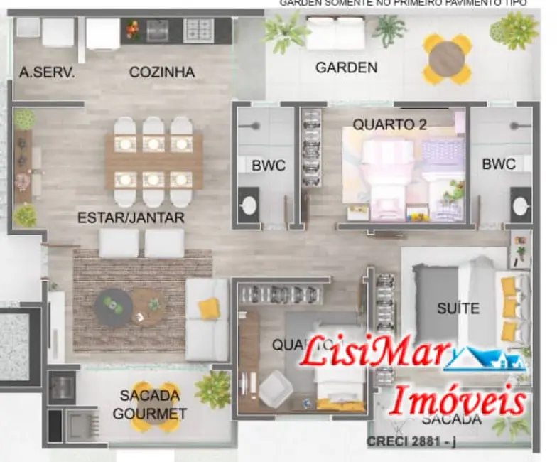 Foto 2 de Apartamento com 3 quartos à venda, 130m2 em Itapoa - SC