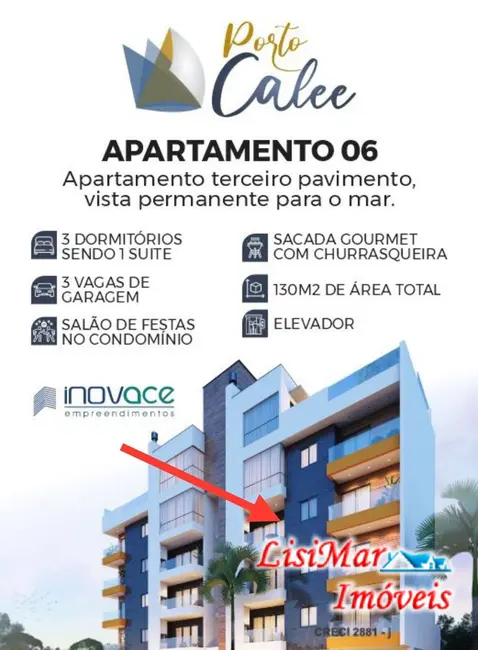 Foto 1 de Apartamento com 3 quartos à venda, 130m2 em Itapoa - SC