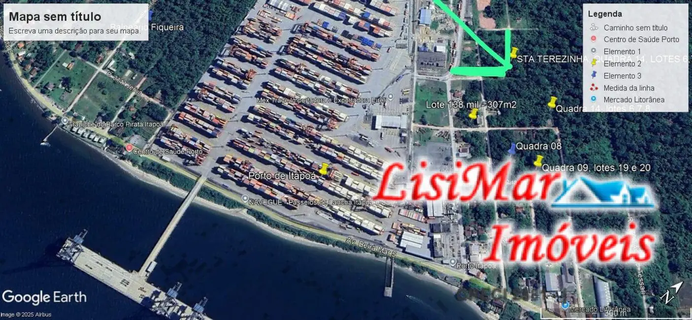 Foto 1 de Terreno / Lote à venda, 410m2 em Itapoa - SC