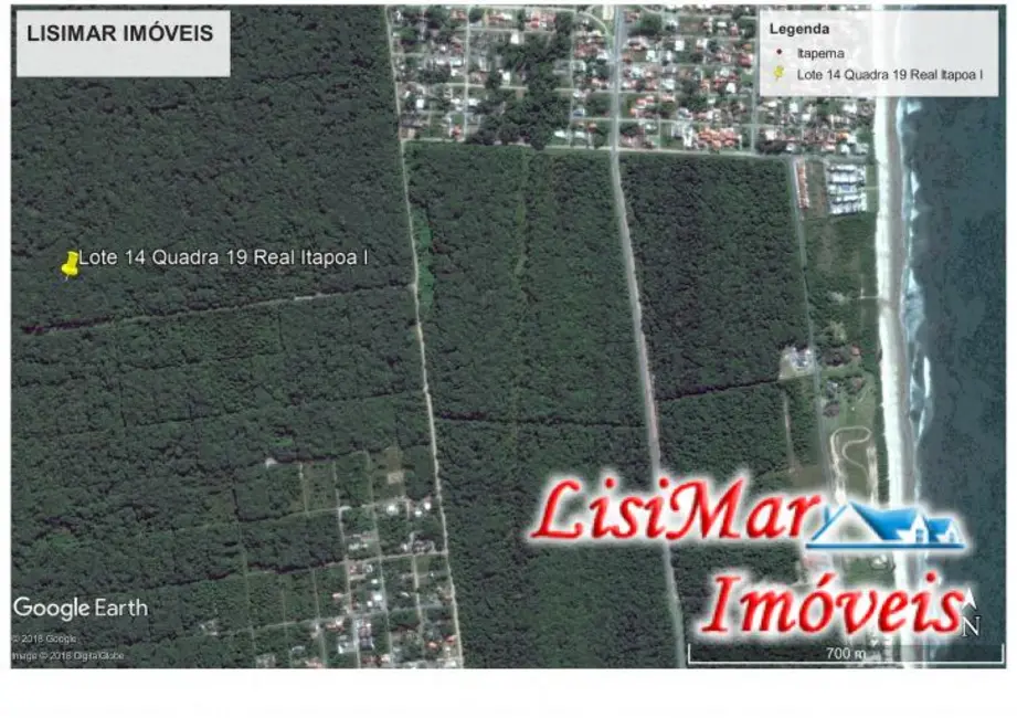 Foto 1 de Terreno / Lote à venda, 468m2 em Itapoa - SC