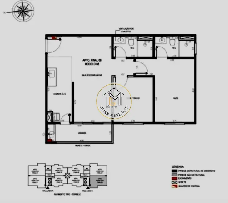 Foto 3 de Apartamento com 2 quartos à venda, 68m2 em Medeiros, Jundiai - SP