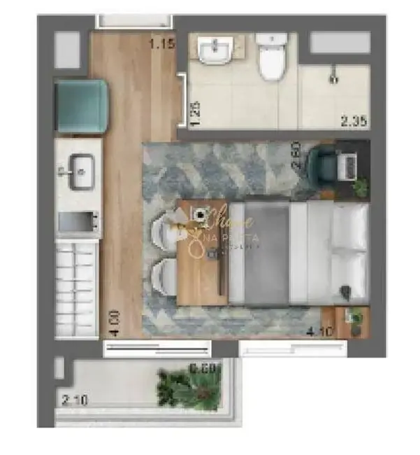 Kitnet com 1 quarto à venda, 21m2 em Santo Amaro, São Paulo - SP - imagem 7 Foto 7 de Kitnet com 1 quarto à venda, 21m2 em Santo Amaro, São Paulo - SP