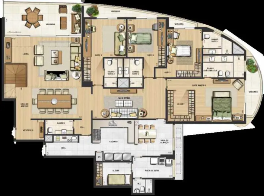 Cobertura com 4 quartos à venda, 478m2 em Rio De Janeiro - RJ - imagem 3 Foto 3 de Cobertura com 4 quartos à venda, 478m2 em Rio De Janeiro - RJ