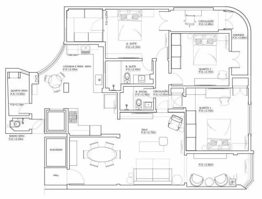 Foto 6 de Apartamento com 3 quartos à venda, 140m2 em Rio De Janeiro - RJ