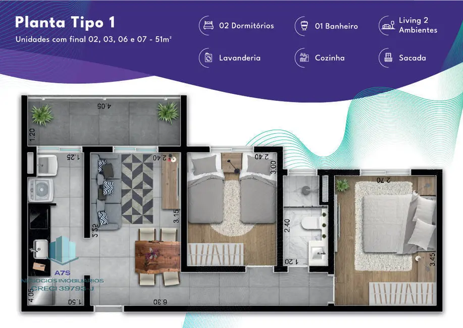 Foto 7 de Apartamento com 2 quartos à venda em Vila Espírito Santo, Sorocaba - SP