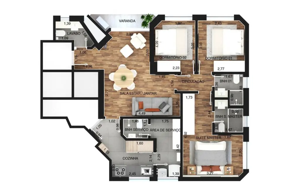 Foto 9 de Apartamento com 3 quartos à venda, 89m2 em Moema, São Paulo - SP