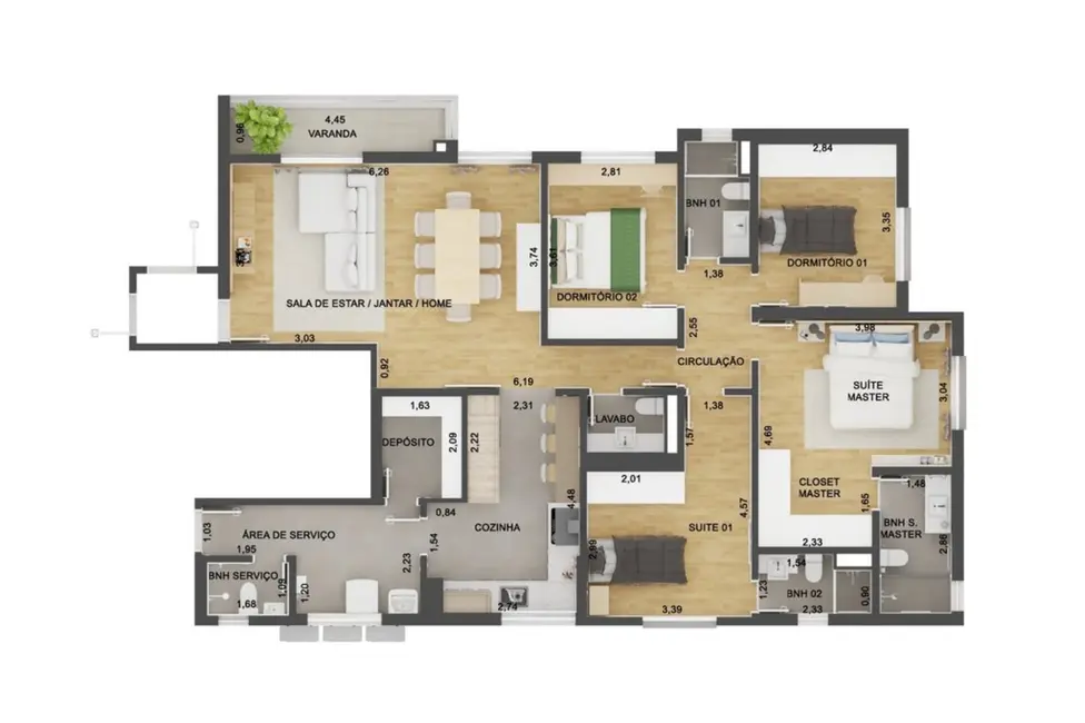 Foto 9 de Apartamento com 4 quartos à venda, 143m2 em Moema, São Paulo - SP