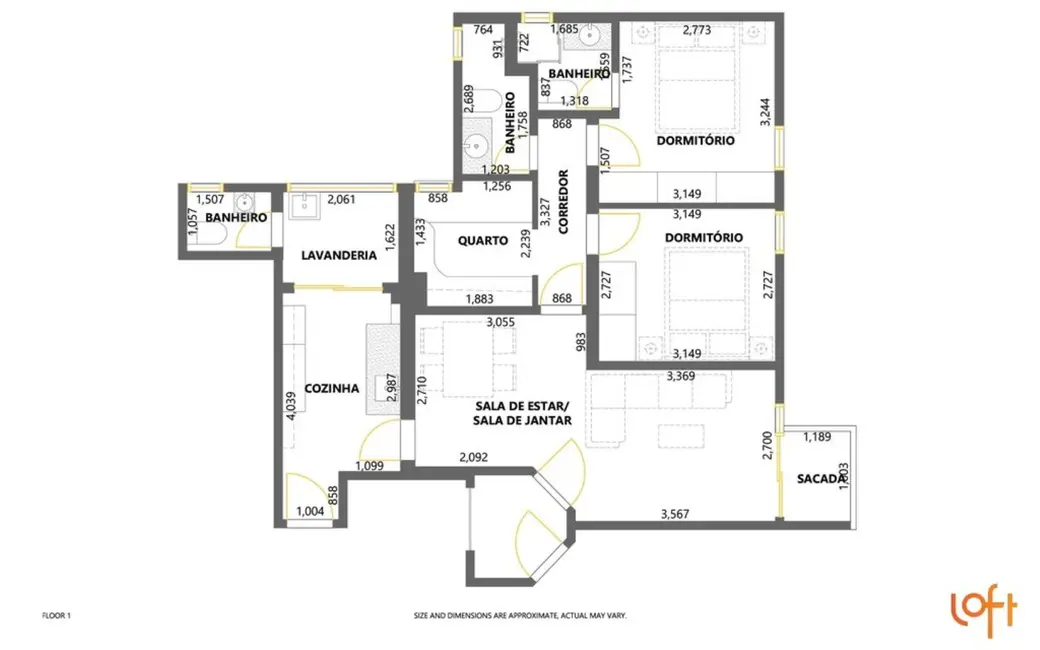 Apartamento com 3 quartos à venda, 74m2 em São Paulo - SP - imagem 9 Foto 9 de Apartamento com 3 quartos à venda, 74m2 em São Paulo - SP