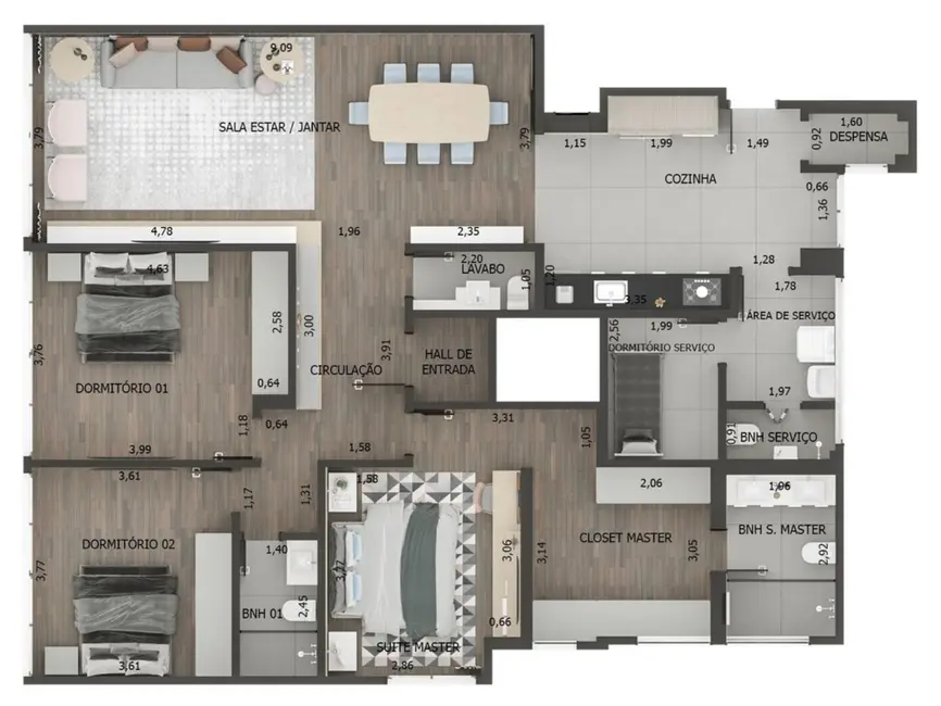 Foto 9 de Apartamento com 3 quartos à venda, 179m2 em Jardim América, São Paulo - SP
