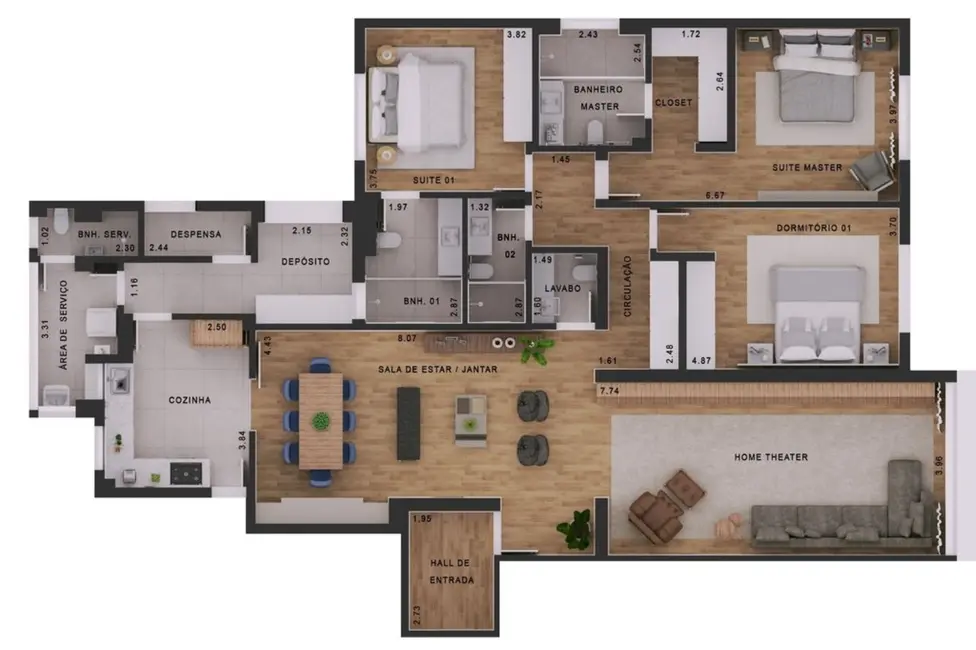 Apartamento com 3 quartos à venda, 252m2 em Higienópolis, São Paulo - SP - imagem 9 Foto 9 de Apartamento com 3 quartos à venda, 252m2 em Higienópolis, São Paulo - SP