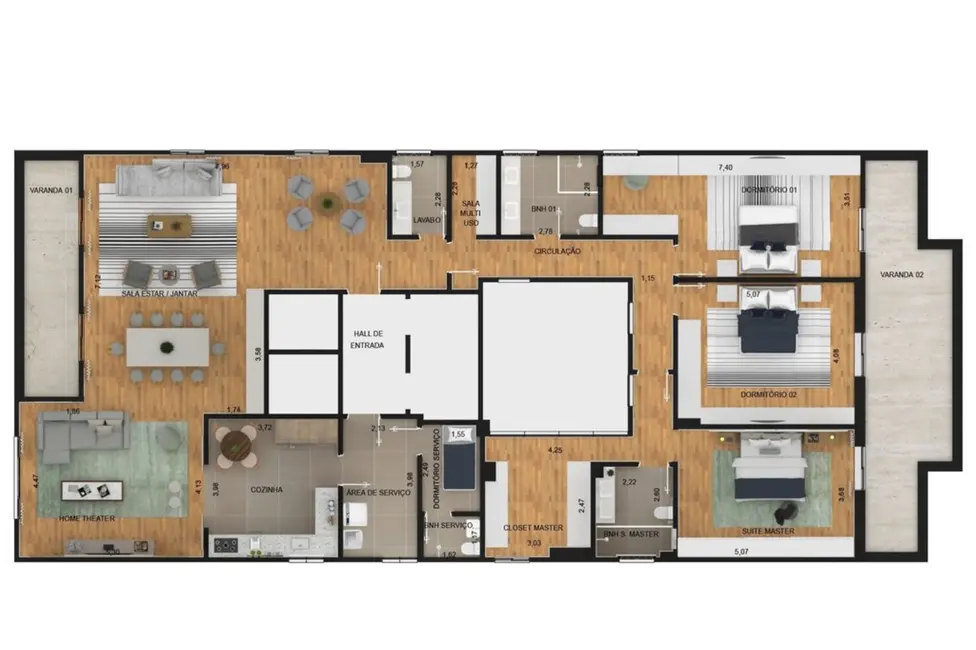 Apartamento com 3 quartos à venda, 295m2 em Higienópolis, São Paulo - SP - imagem 9 Foto 9 de Apartamento com 3 quartos à venda, 295m2 em Higienópolis, São Paulo - SP