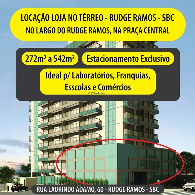 Foto 4 de Sala Comercial para alugar, 543m2 em Rudge Ramos, Sao Bernardo Do Campo - SP