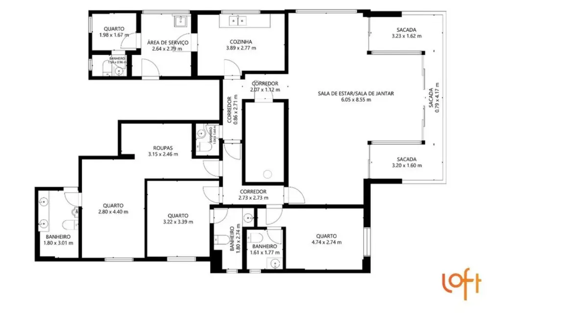 Apartamento com 3 quartos à venda, 161m2 em Vila Olímpia, São Paulo - SP - imagem 9 Foto 9 de Apartamento com 3 quartos à venda, 161m2 em Vila Olímpia, São Paulo - SP