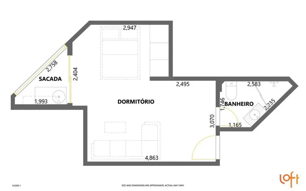 Foto 9 de Apartamento com 1 quarto à venda, 34m2 em Bela Vista, São Paulo - SP