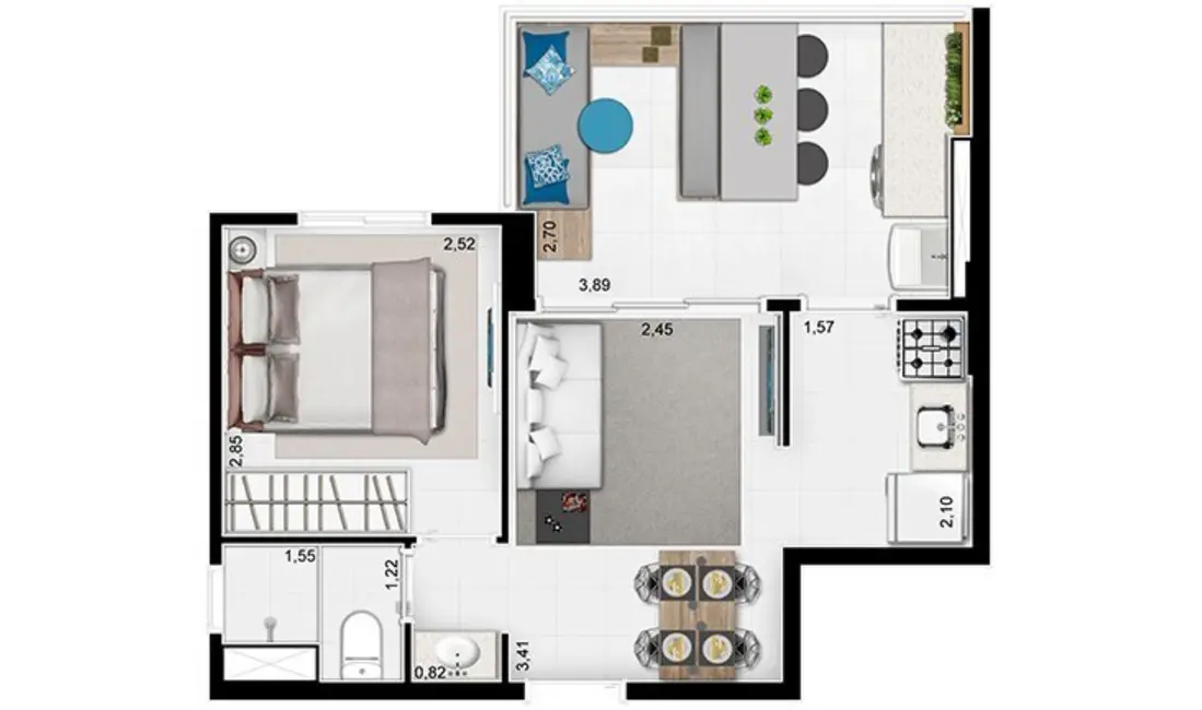 Foto 4 de Apartamento com 1 quarto à venda, 38m2 em Aclimação, São Paulo - SP
