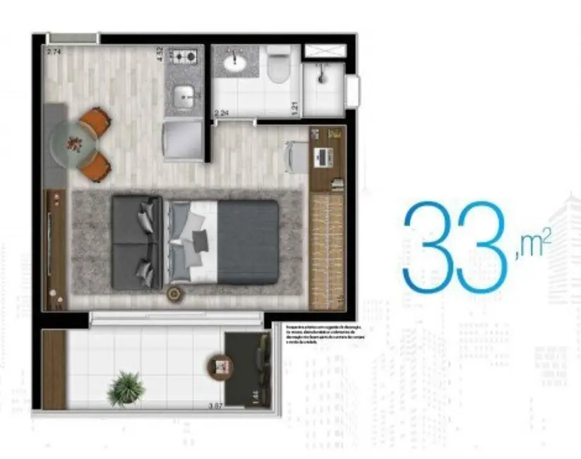 Foto 8 de Apartamento com 1 quarto à venda, 38m2 em República, São Paulo - SP