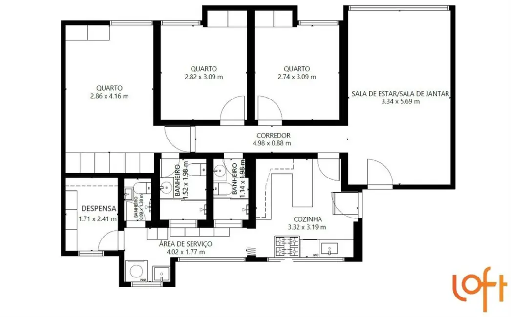 Apartamento com 3 quartos à venda, 101m2 em Perdizes, São Paulo - SP - imagem 9 Foto 9 de Apartamento com 3 quartos à venda, 101m2 em Perdizes, São Paulo - SP
