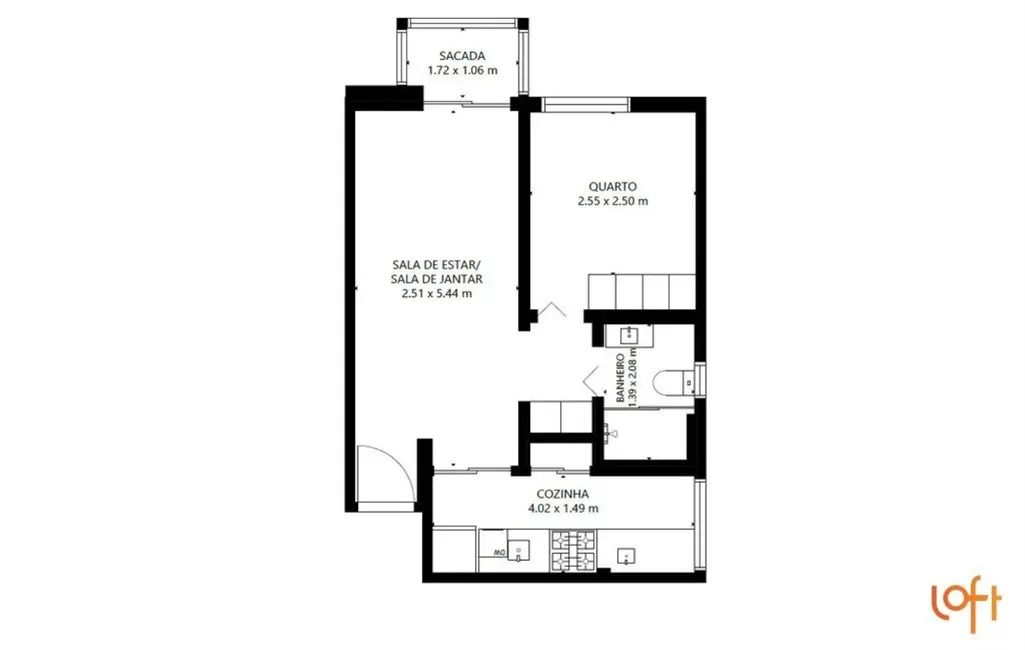 Apartamento com 1 quarto à venda, 39m2 em Moema, São Paulo - SP - imagem 8 Foto 8 de Apartamento com 1 quarto à venda, 39m2 em Moema, São Paulo - SP
