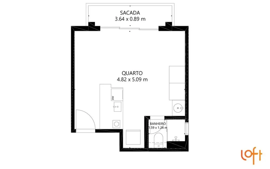 Apartamento à venda, 30m2 em Perdizes, São Paulo - SP - imagem 9 Foto 9 de Apartamento à venda, 30m2 em Perdizes, São Paulo - SP