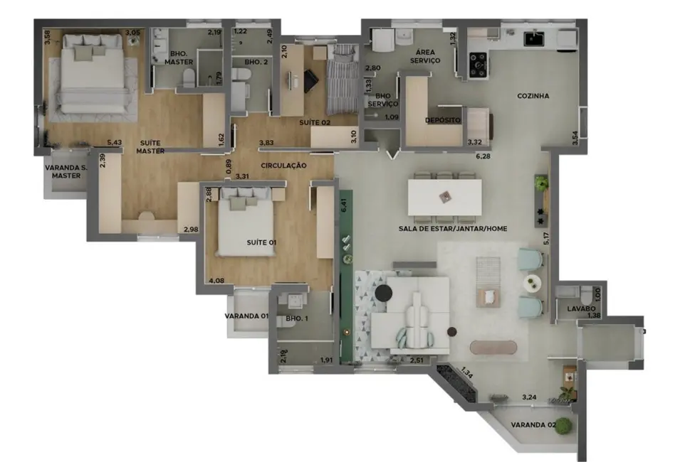 Foto 9 de Apartamento com 3 quartos à venda, 148m2 em Vila Madalena, São Paulo - SP