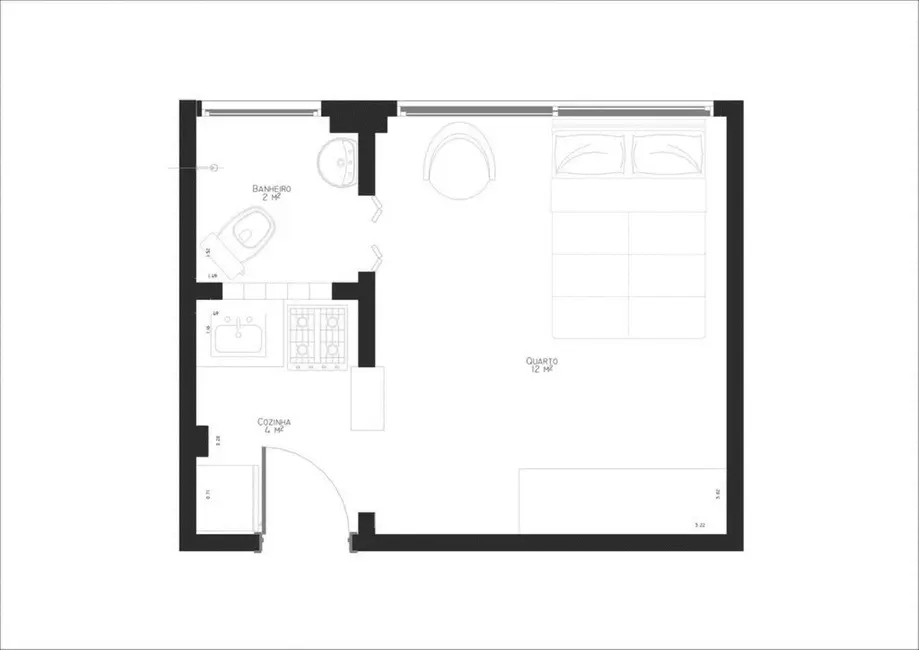 Foto 8 de Apartamento com 1 quarto à venda, 33m2 em Sé, São Paulo - SP