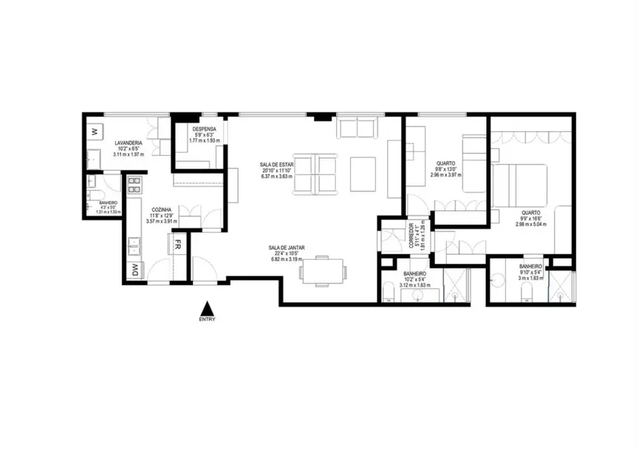 Apartamento com 2 quartos à venda, 116m2 em Itaim Bibi, São Paulo - SP - imagem 5 Foto 5 de Apartamento com 2 quartos à venda, 116m2 em Itaim Bibi, São Paulo - SP