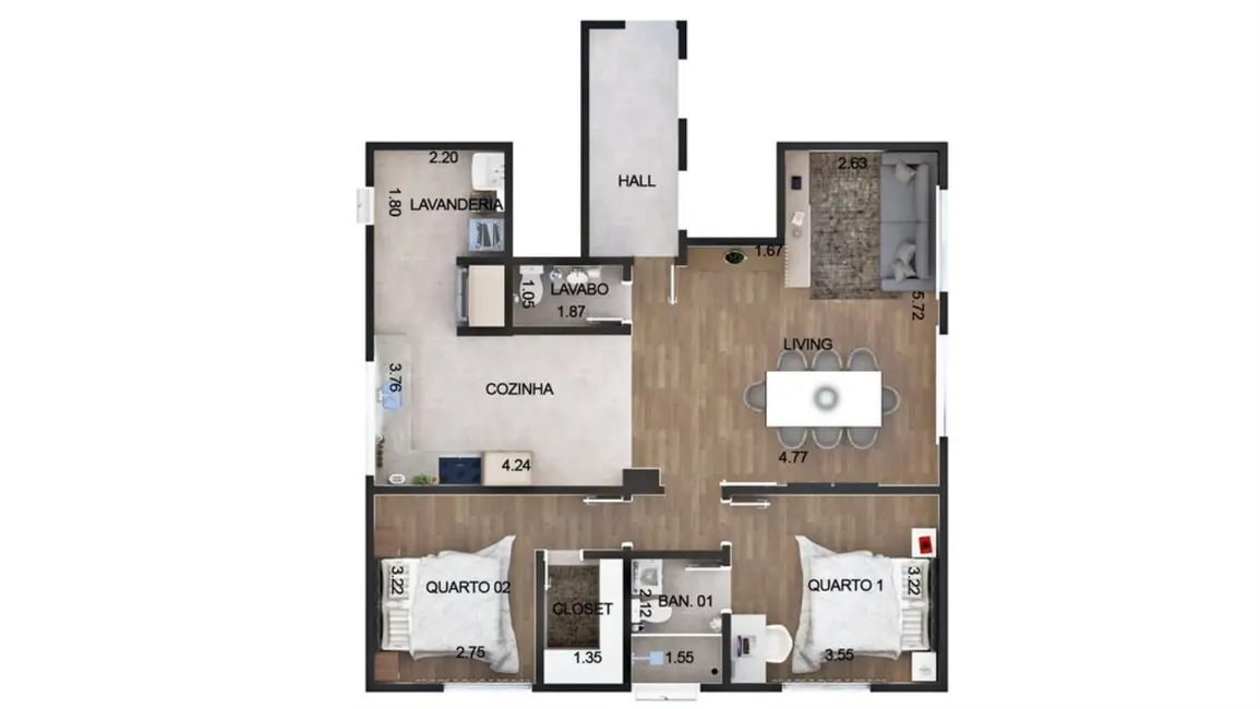 Apartamento com 2 quartos à venda, 83m2 em Moema, São Paulo - SP - imagem 8 Foto 8 de Apartamento com 2 quartos à venda, 83m2 em Moema, São Paulo - SP