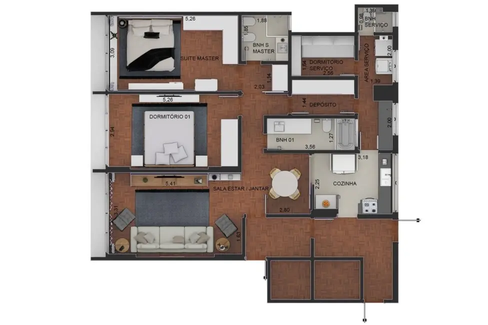 Foto 9 de Apartamento com 2 quartos à venda, 130m2 em Itaim Bibi, São Paulo - SP