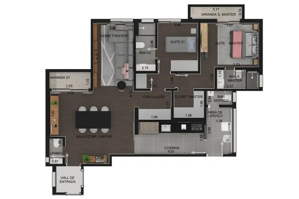 Apartamento com 2 quartos à venda, 102m2 em Moema, São Paulo - SP - imagem 9 Foto 9 de Apartamento com 2 quartos à venda, 102m2 em Moema, São Paulo - SP