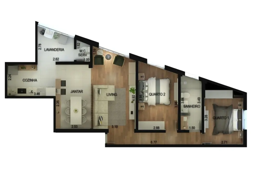 Apartamento com 2 quartos à venda, 85m2 em Itaim Bibi, São Paulo - SP - imagem 9 Foto 9 de Apartamento com 2 quartos à venda, 85m2 em Itaim Bibi, São Paulo - SP