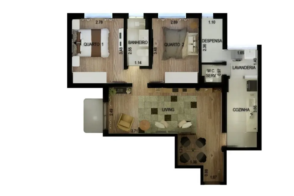 Foto 8 de Apartamento com 2 quartos à venda, 70m2 em Vila Madalena, São Paulo - SP