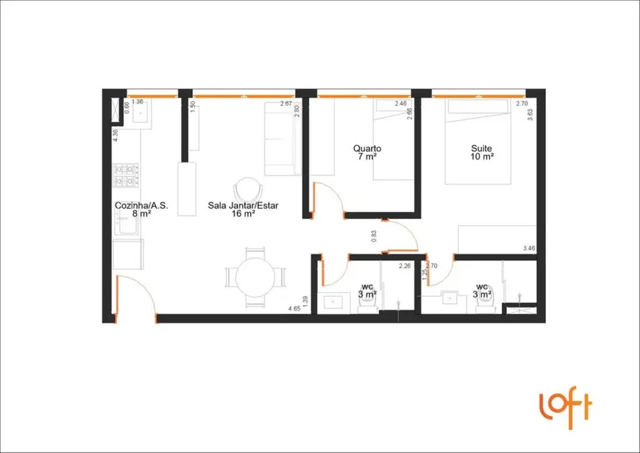 Apartamento com 2 quartos à venda, 56m2 em Vila Madalena, São Paulo - SP - imagem 9 Foto 9 de Apartamento com 2 quartos à venda, 56m2 em Vila Madalena, São Paulo - SP