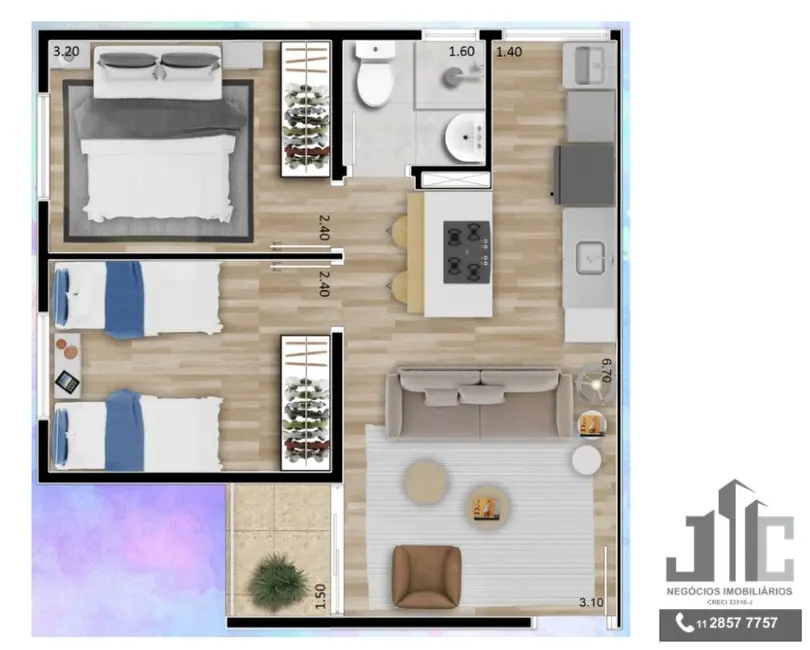 Apartamento com 2 quartos à venda, 42m2 em Guarulhos - SP - imagem 9 Foto 9 de Apartamento com 2 quartos à venda, 42m2 em Guarulhos - SP