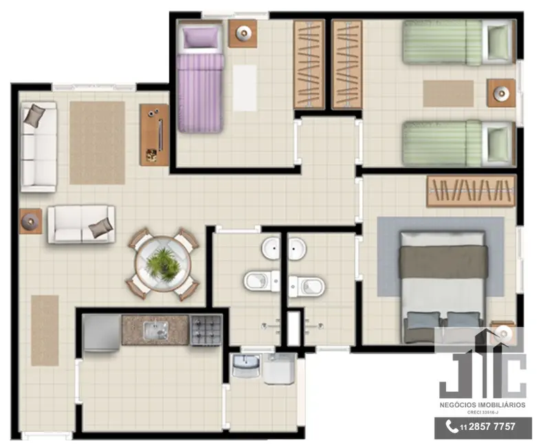 Apartamento com 3 quartos à venda, 61m2 em Bonsucesso, Guarulhos - SP - imagem 8 Foto 8 de Apartamento com 3 quartos à venda, 61m2 em Bonsucesso, Guarulhos - SP