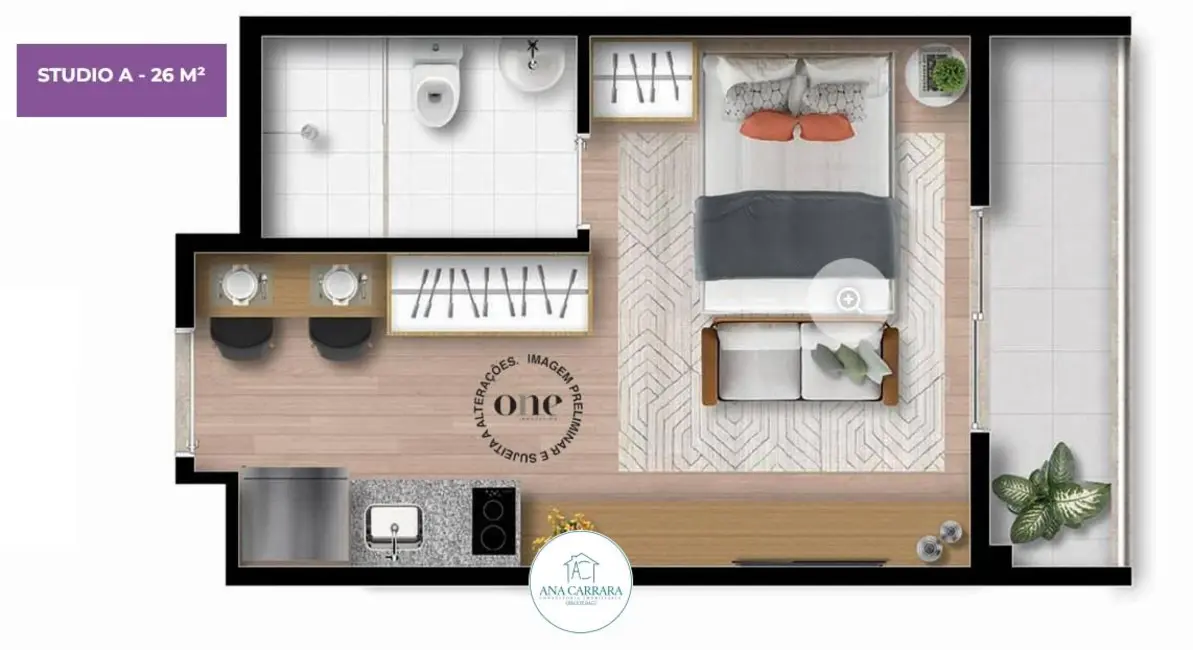 Apartamento com 1 quarto à venda, 31m2 em Santo Amaro, São Paulo - SP - imagem 8 Foto 8 de Apartamento com 1 quarto à venda, 31m2 em Santo Amaro, São Paulo - SP