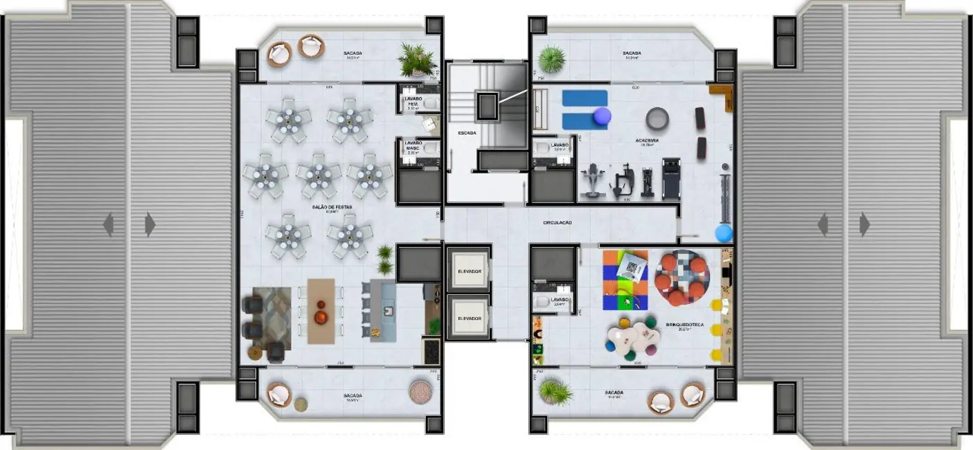Apartamento com 2 quartos à venda, 141m2 em Brasília, Criciuma - SC - imagem 9 Foto 9 de Apartamento com 2 quartos à venda, 141m2 em Brasília, Criciuma - SC