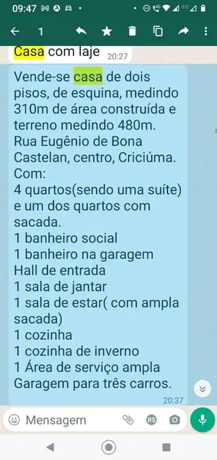 Foto 7 de Casa com 3 quartos à venda, 480m2 em Santa Catarina, Criciuma - SC