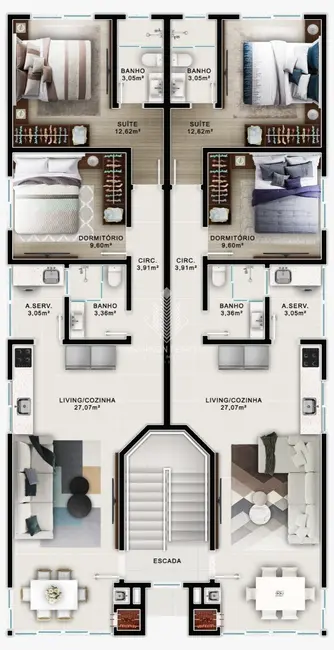 Foto 2 de Apartamento com 2 quartos à venda, 72m2 em Praia do Meio (Ens Brito), Palhoca - SC