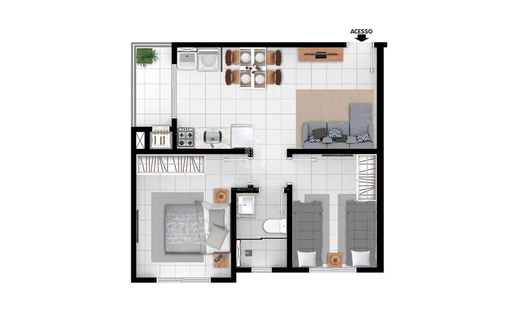 Foto 8 de Apartamento com 2 quartos à venda, 50m2 em Bela Vista, Palhoca - SC